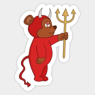 Devil Bear Sticker
